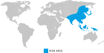 Japanese Encephalitis Vaccine amp - Japanese Encephalitis Disease Map 350x179 