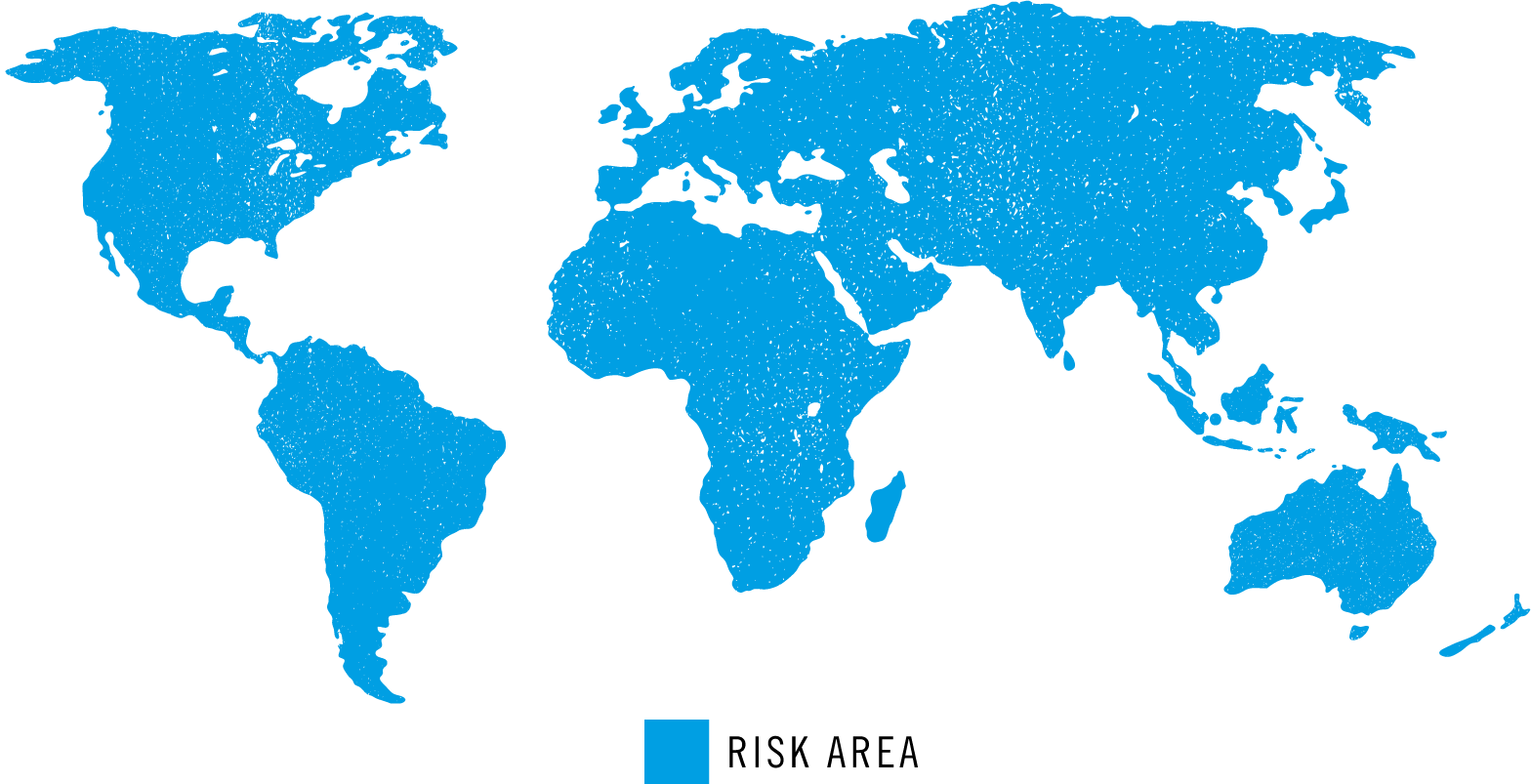 Infections & Wounds Risk Area Map