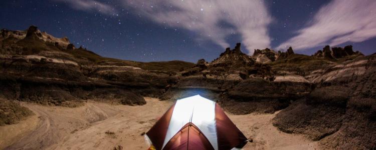 Tent in the Desert at Night