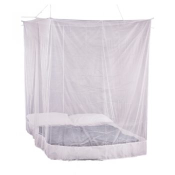 Premium Box Mosquito Net hanging over bed