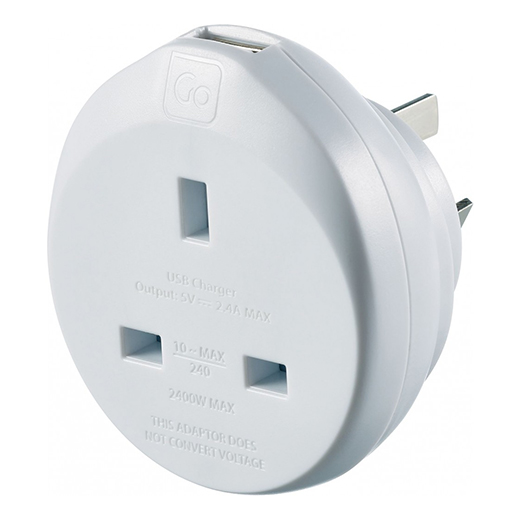 UK-AUS adapter with USB