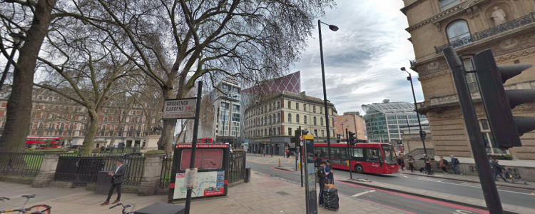 View of Grosvenor Gardens in London Victoria