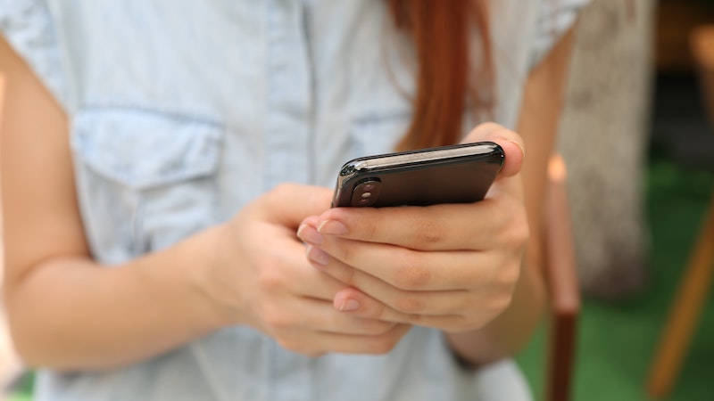 Woman using smartphone