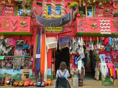 Brightly coloured shop in Colombia