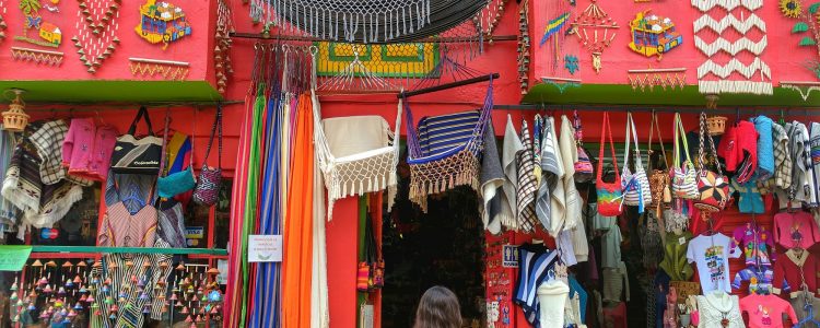 Brightly coloured shop in Colombia